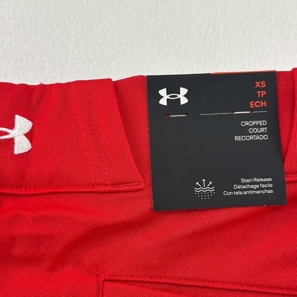 Under Armour Women's Red Baseball Pants Cropped Size XS NEW - Picture 8 of 9